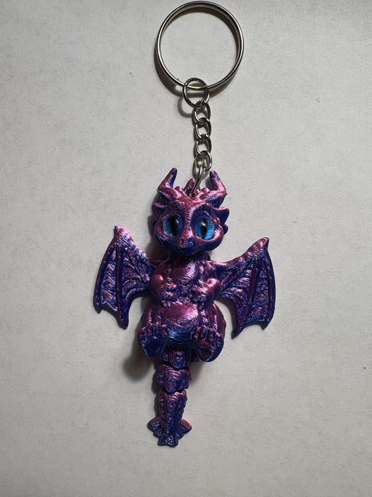 3-D Violet Dragon Keychain-Nyla