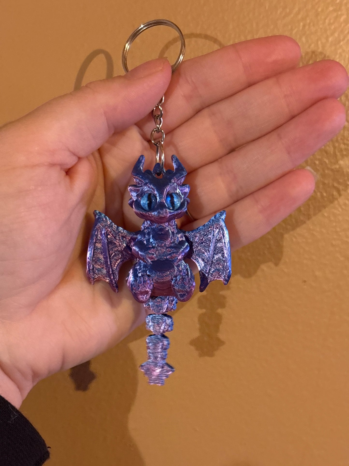 3-D Violet Dragon Keychain-Nyla