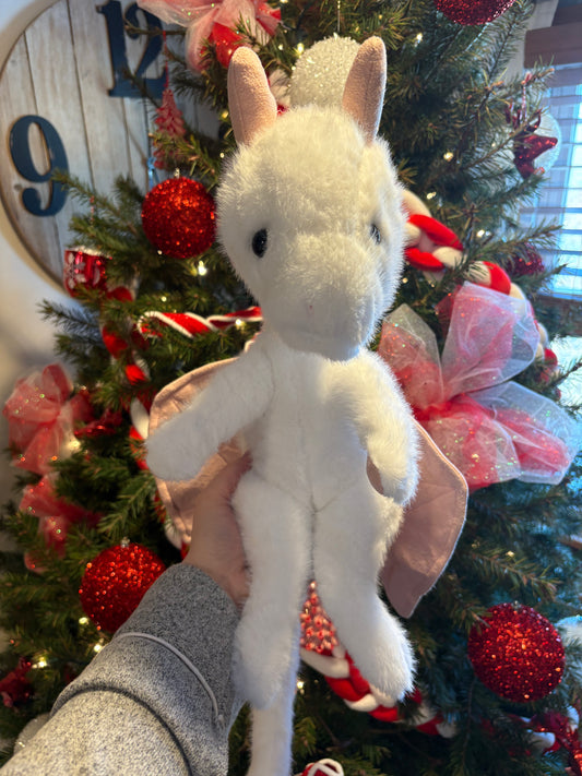 Lumos- Large White Dragon Plush